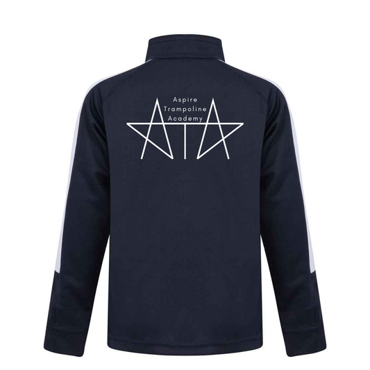 Aspire Tracksuit Top ONLY - Full Zip - Navy/White