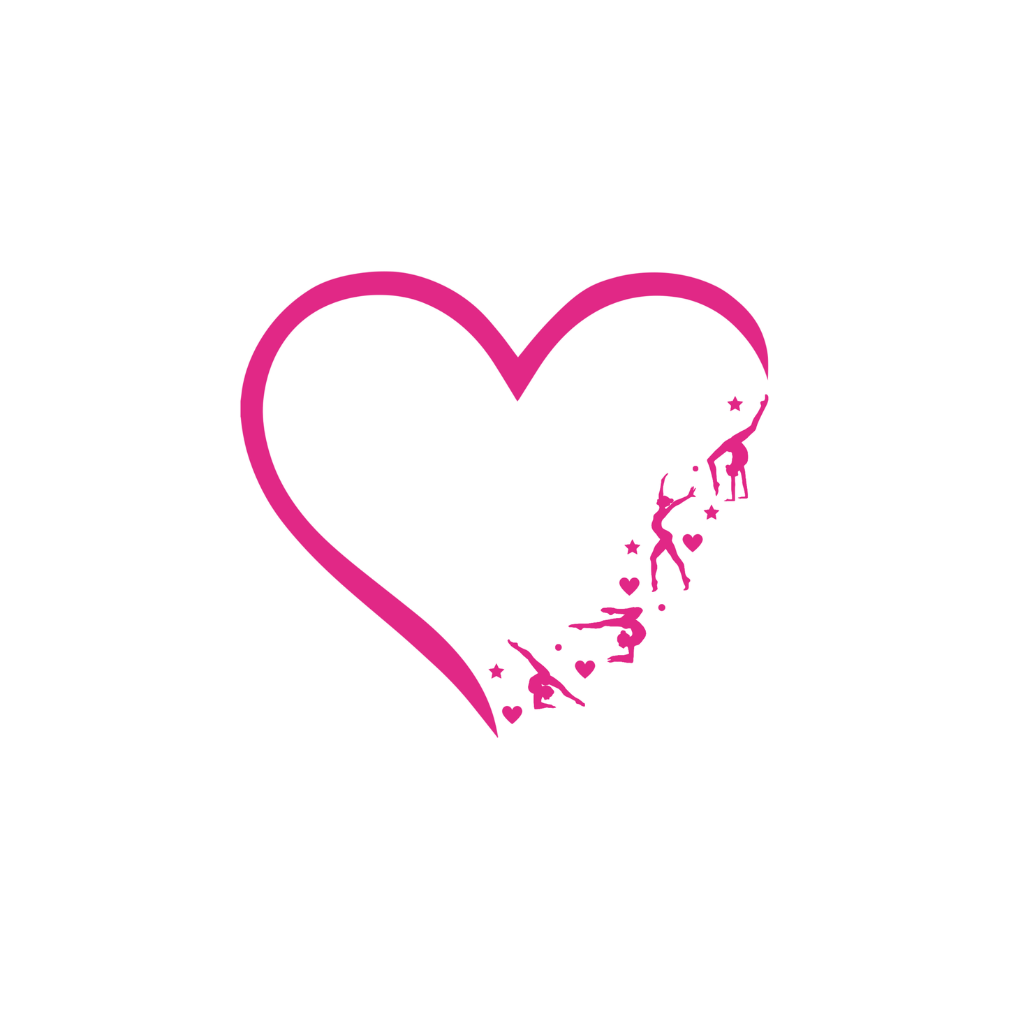 Gymnastics Heart Print - High Definition