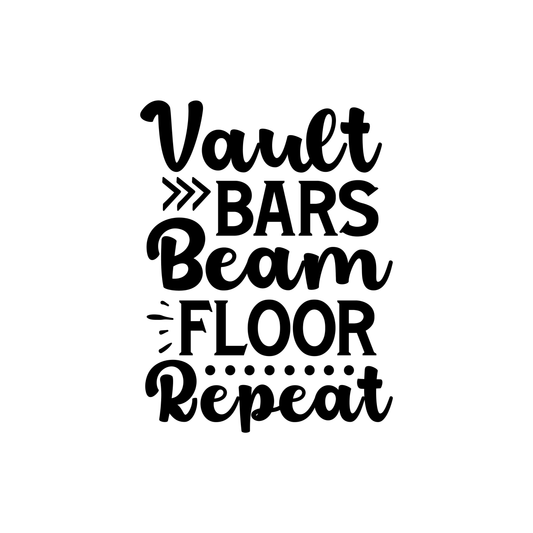Vault, Bars, Beam, Floor, Repeat Print - High Definition