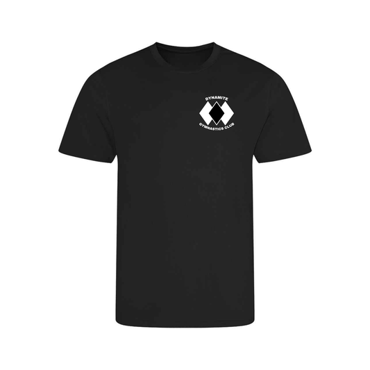 Dynamite Gymnastics Dry-fit T-Shirt RED or BLACK (JC001J/01/02)