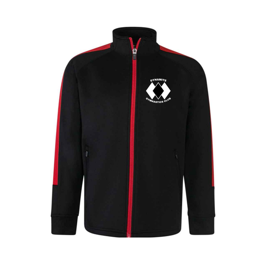 Dynamite Gymnastics Full Tracksuit - Full Zip - Top Black/Red - Bottoms Black/Black