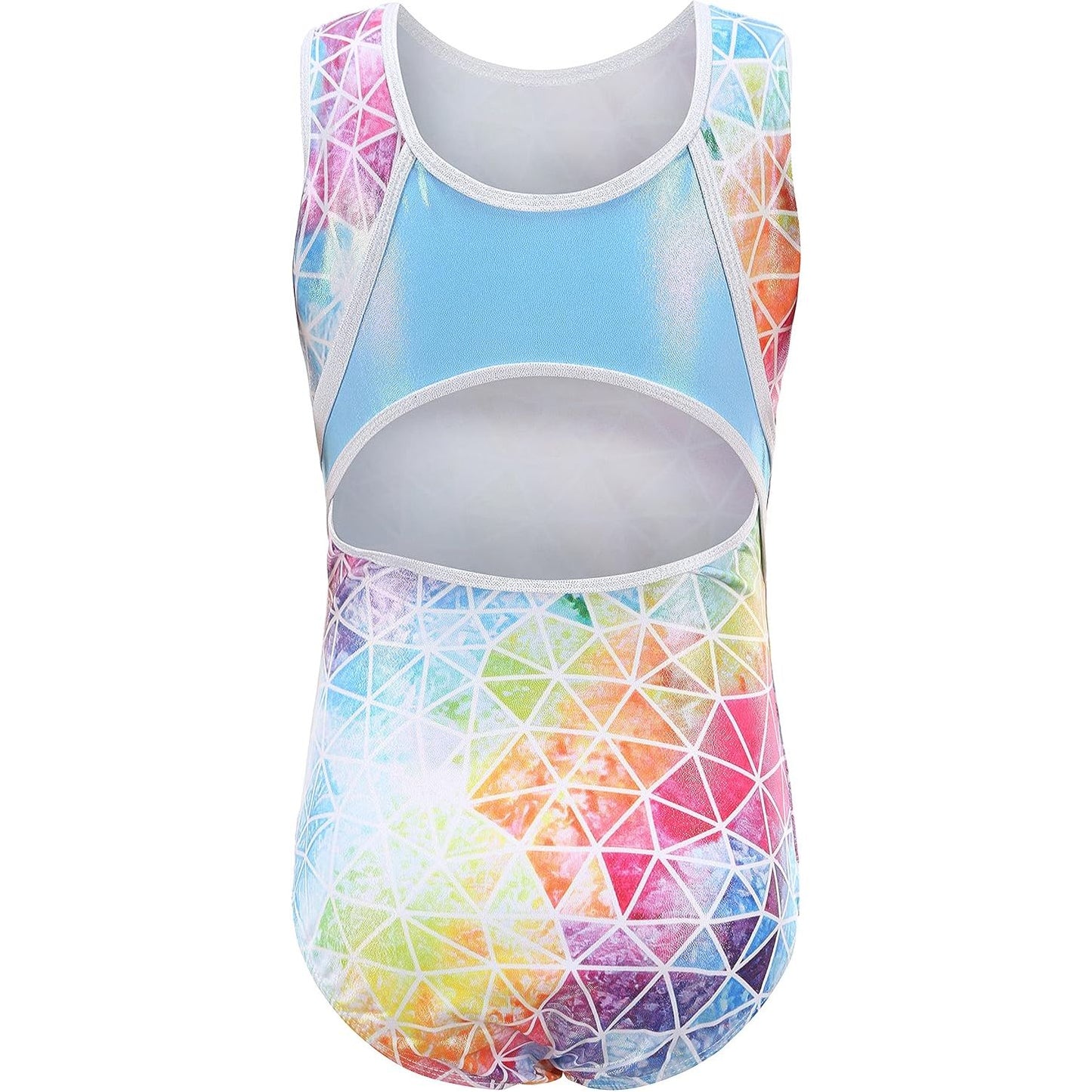 Short Sleeve multi colour mosaic Leotard