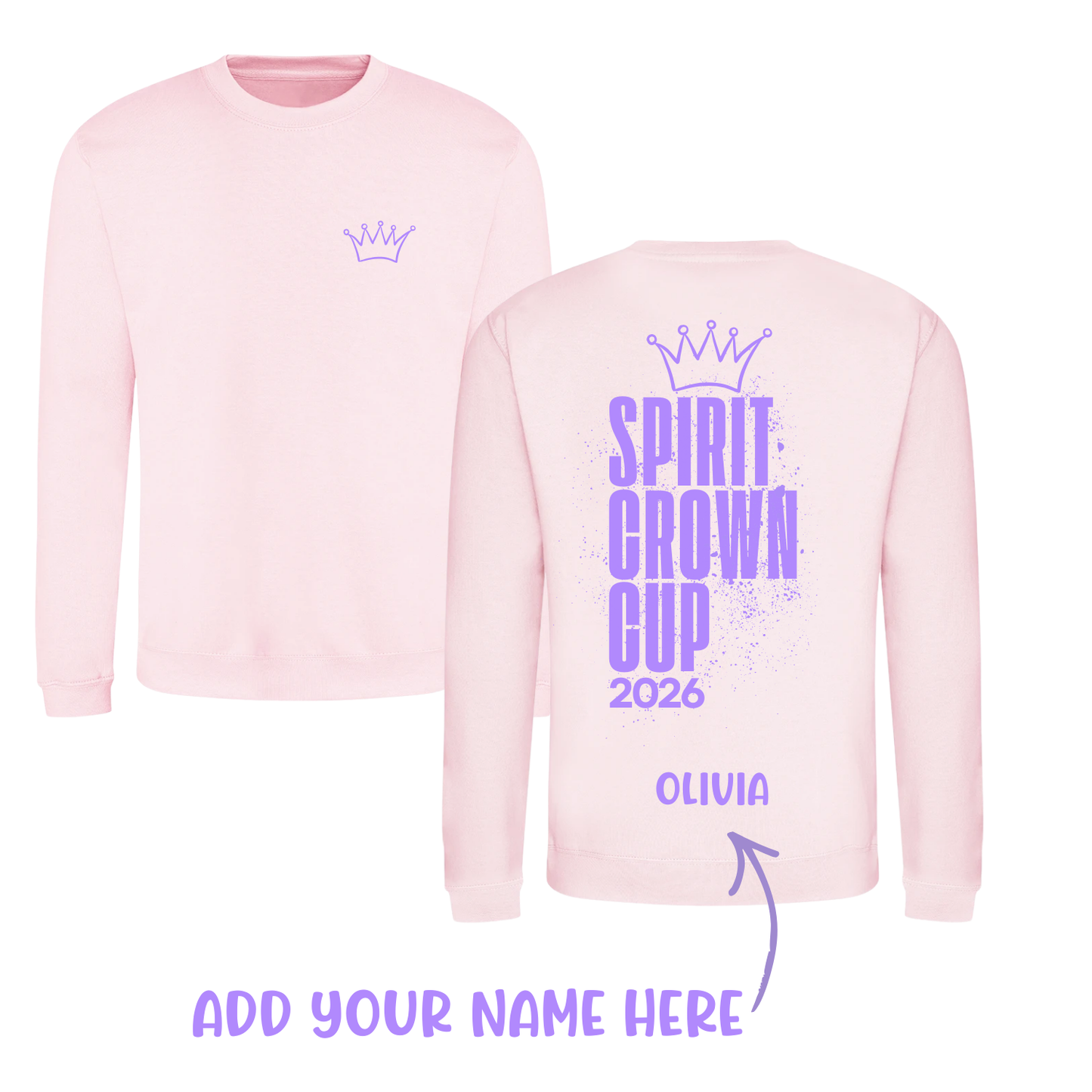 Spirit Gymnastics Academy -  Spirit Crown Cup Comp Sweatshirt  - Stacked Back Logo