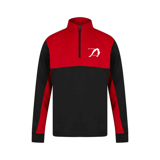 COACH ONLY - Bridge GC - Tracksuit 1/2 Zip Top - (Top Only) - Black/Red