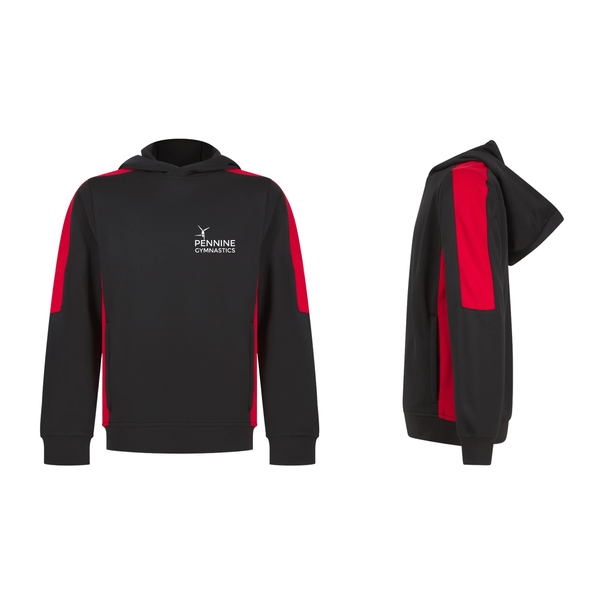 Pennine Gymnastics - Performance Hoodie - Black/Red