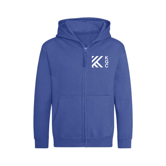 Kingston GC - Club Zipped Hoodie - Black & Royal Blue (JH050)