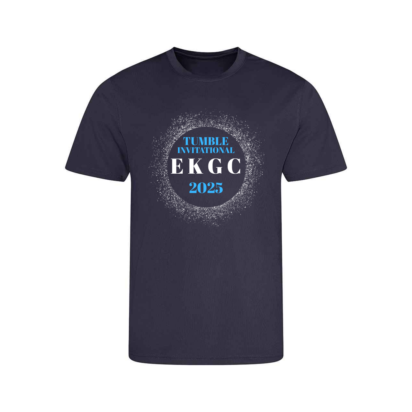 EKGC Tumble Invitational - Dryfit Comp Tee -  Front and Back Print  - Pink or Navy Options - Optional Name added