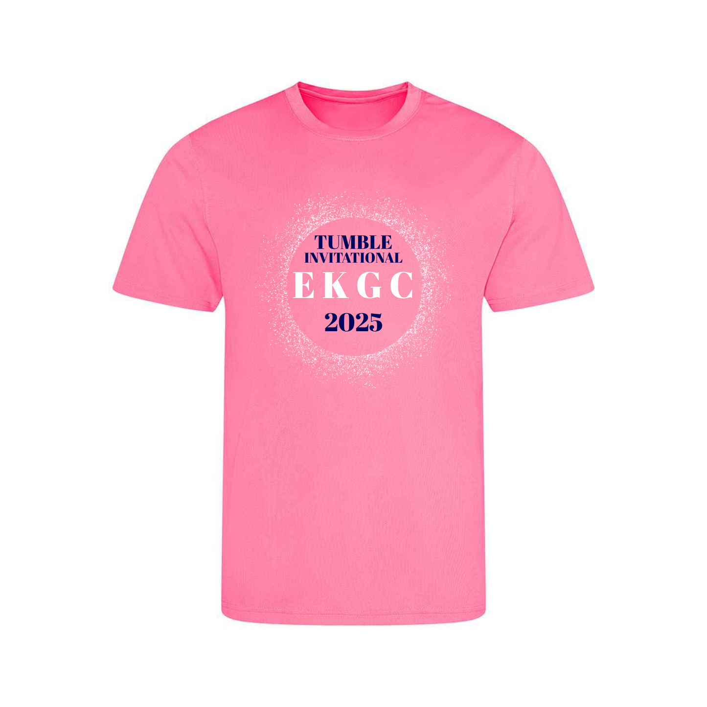 EKGC Tumble Invitational - Dryfit Comp Tee -  Front and Back Print  - Pink or Navy Options - Optional Name added