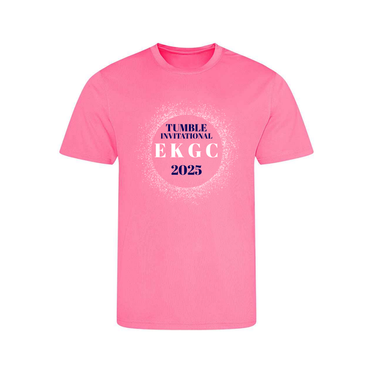 EKGC Tumble Invitational - Dryfit Comp Tee -  Front and Back Print  - Pink or Navy Options - Optional Name added