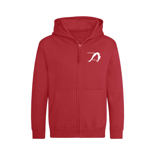 COACH ONLY - Bridge Gymnastics - Club Zipped Hoodie - Red (JH050)
