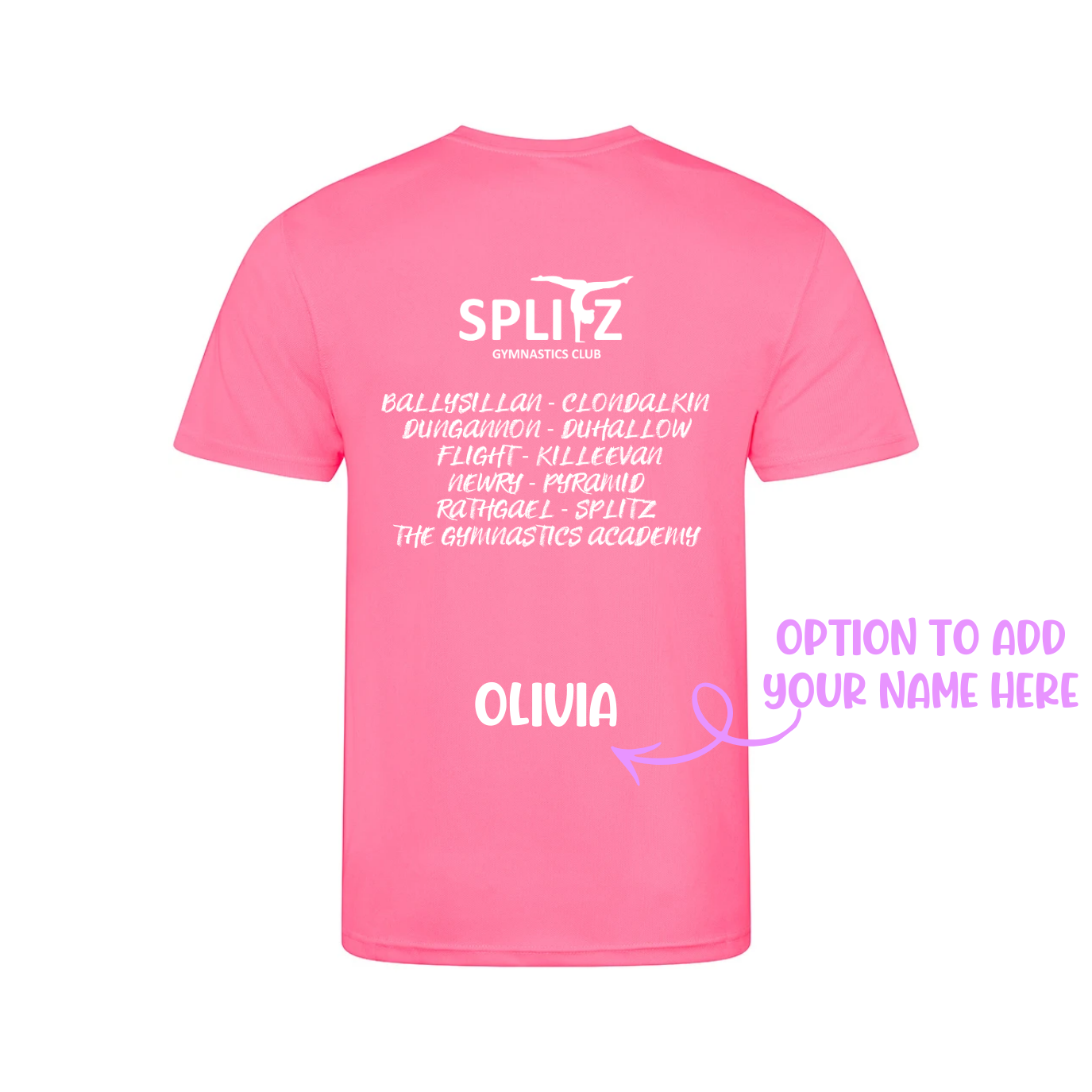 Splitz Gymnastics -  Charlotte Rose Memorial Cup T-Shirt - Front and Back Print