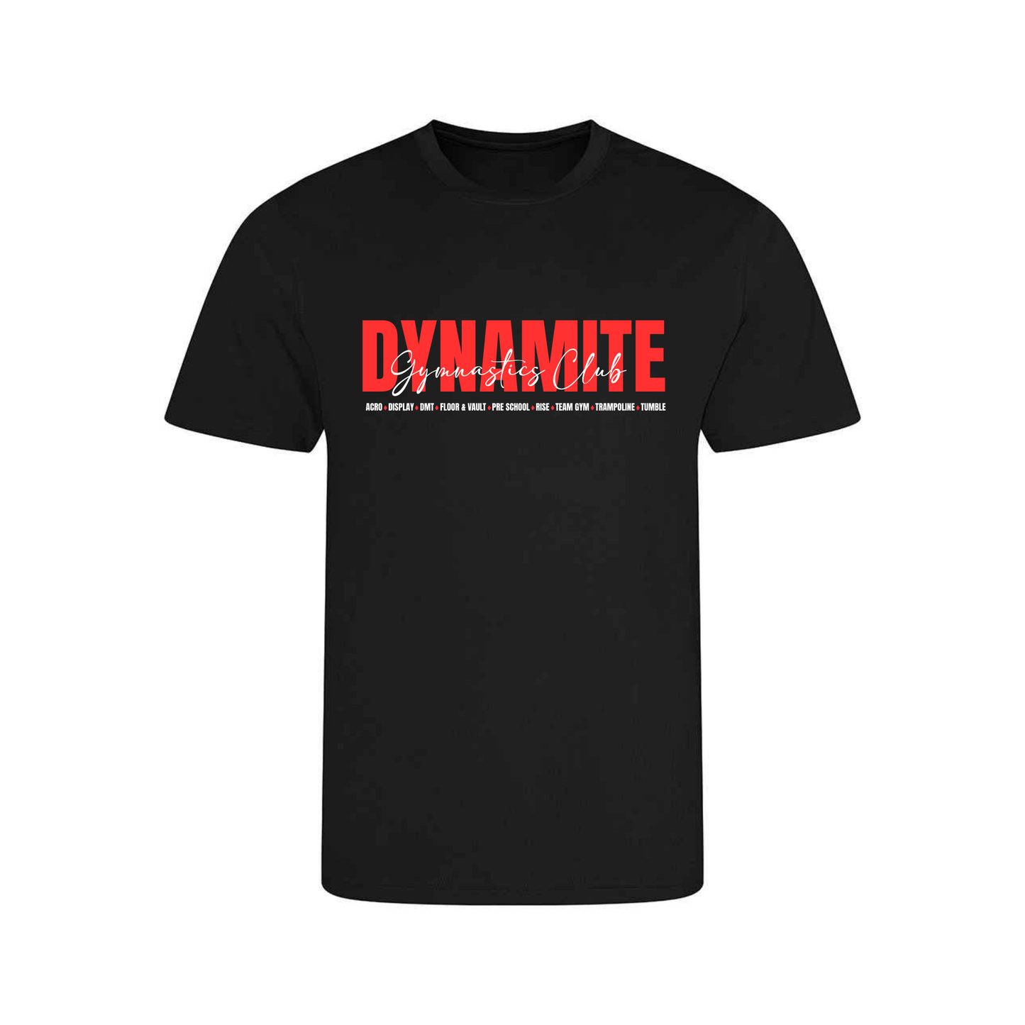 Dynamite Gymnastics Club - Dryfit Limited Edition 2026 Tee -  Front and Back Print