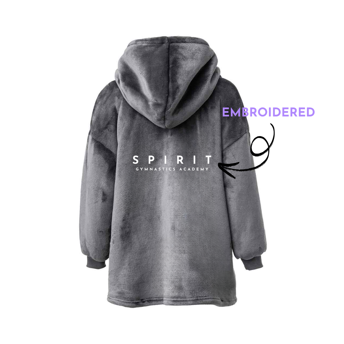 Spirit Gymnastics - Fleece Oodie - Embroidered Logo