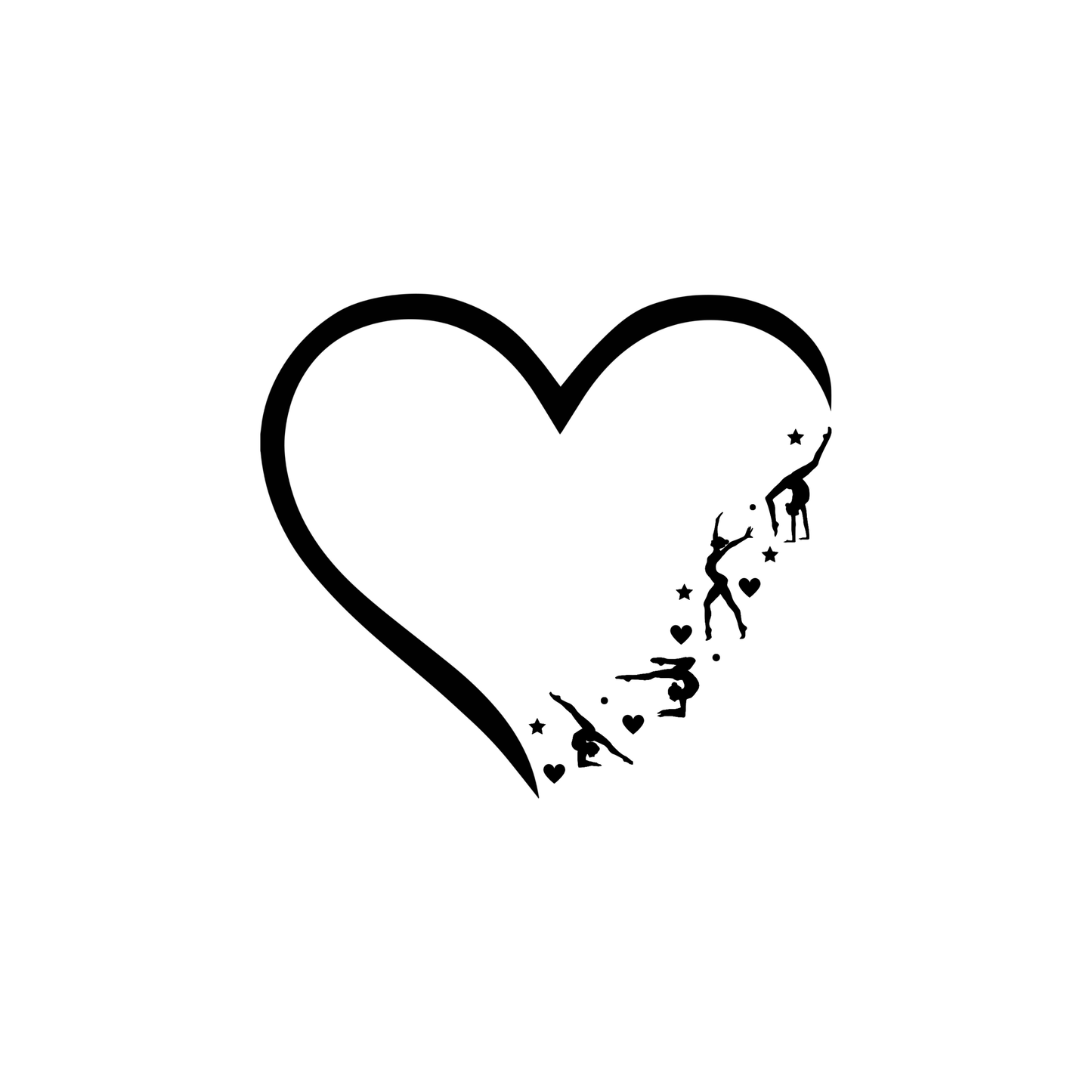 Gymnastics Heart Print - High Definition