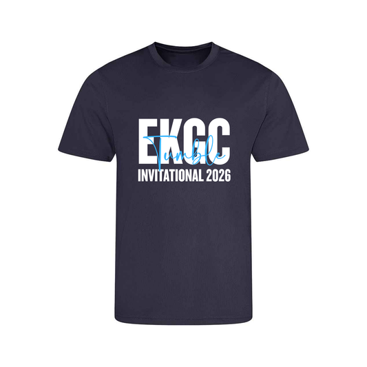 EKGC Tumble Invitational - Dryfit Comp Tee -  Front and Back Print  - Pink or Navy Options - Optional Name added