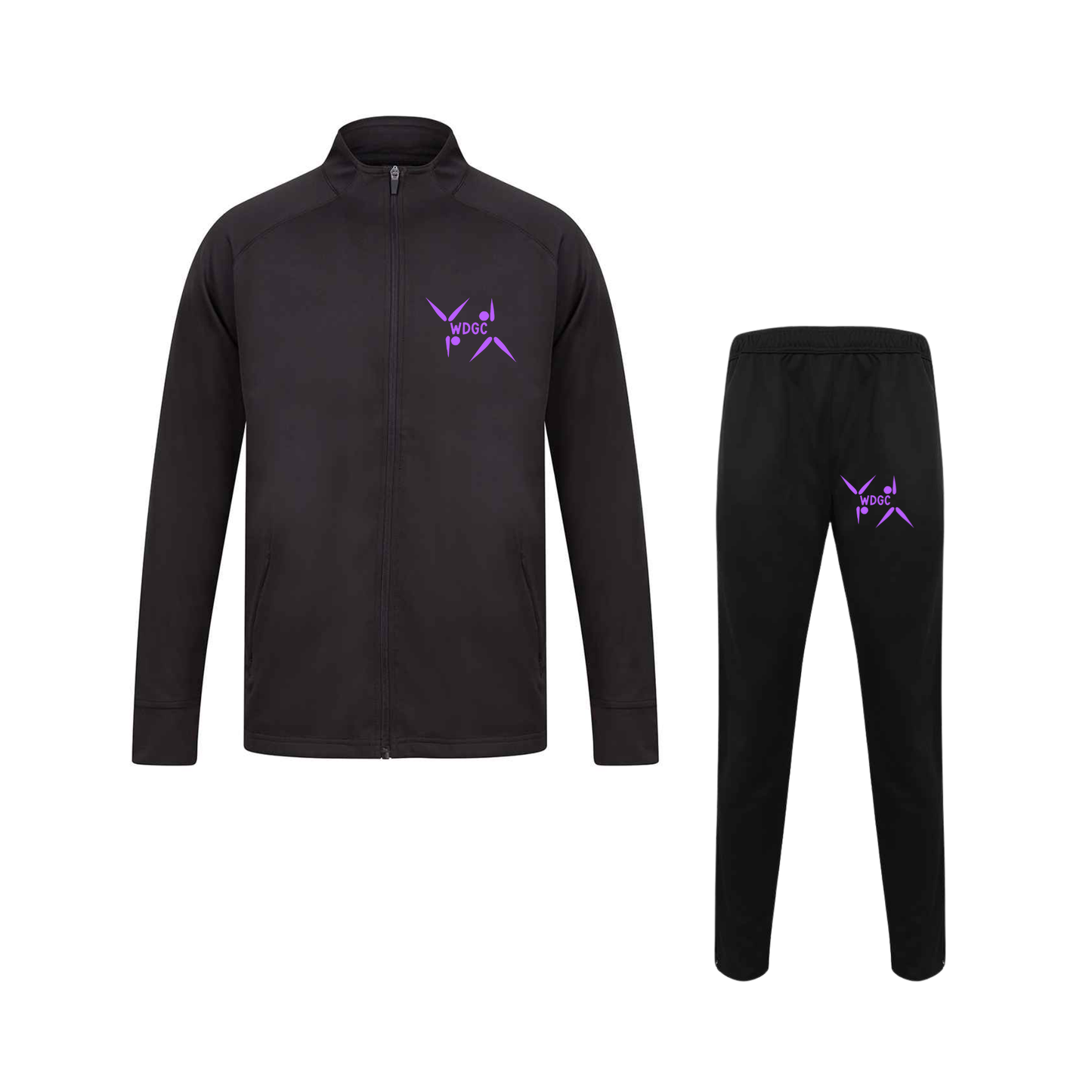 WDGC - Full Tracksuit - Full Zip Top - Black