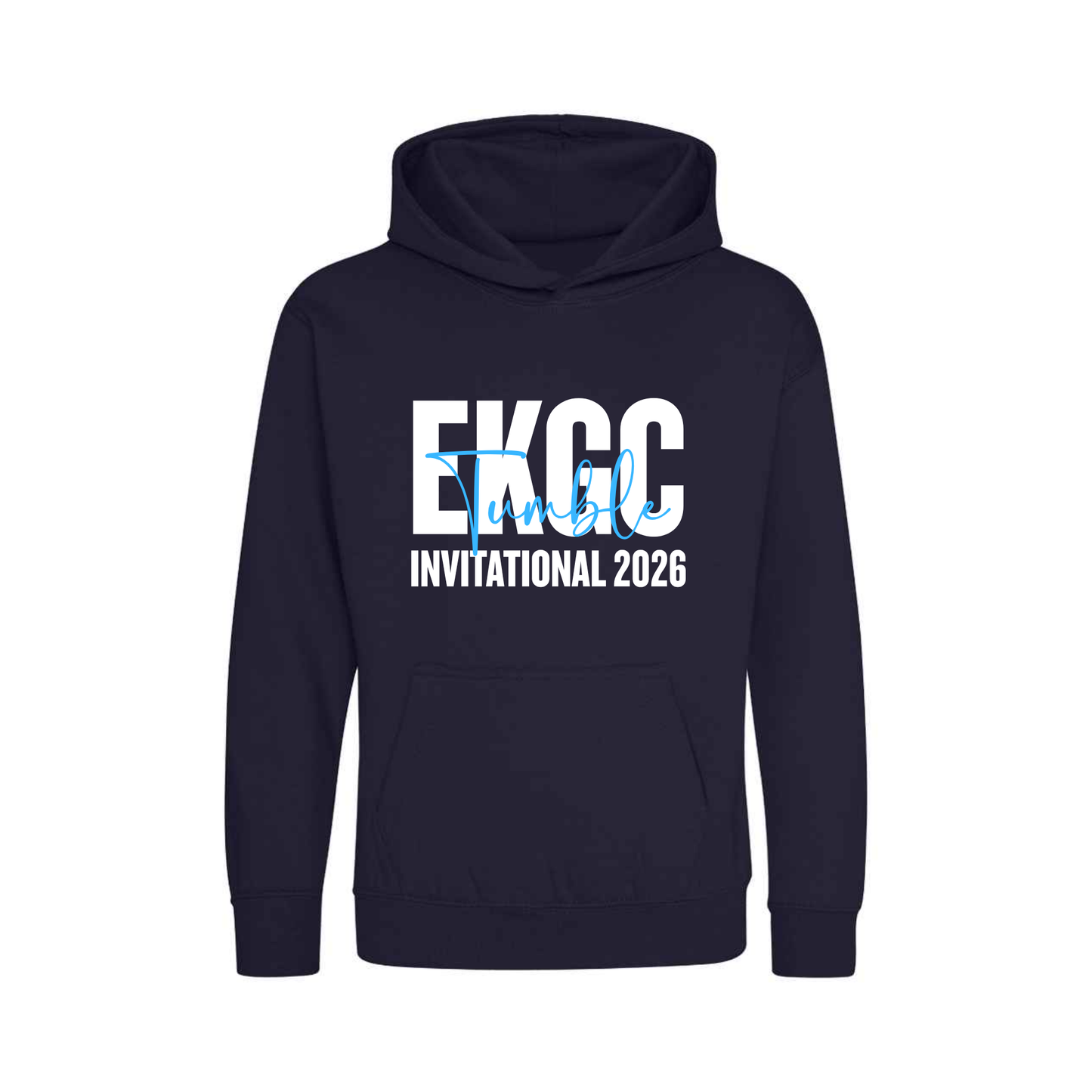 EKGC Tumble Invitational - Comp Hoodie -  Front and Back Print  - Pink or Navy Options - Optional Name added
