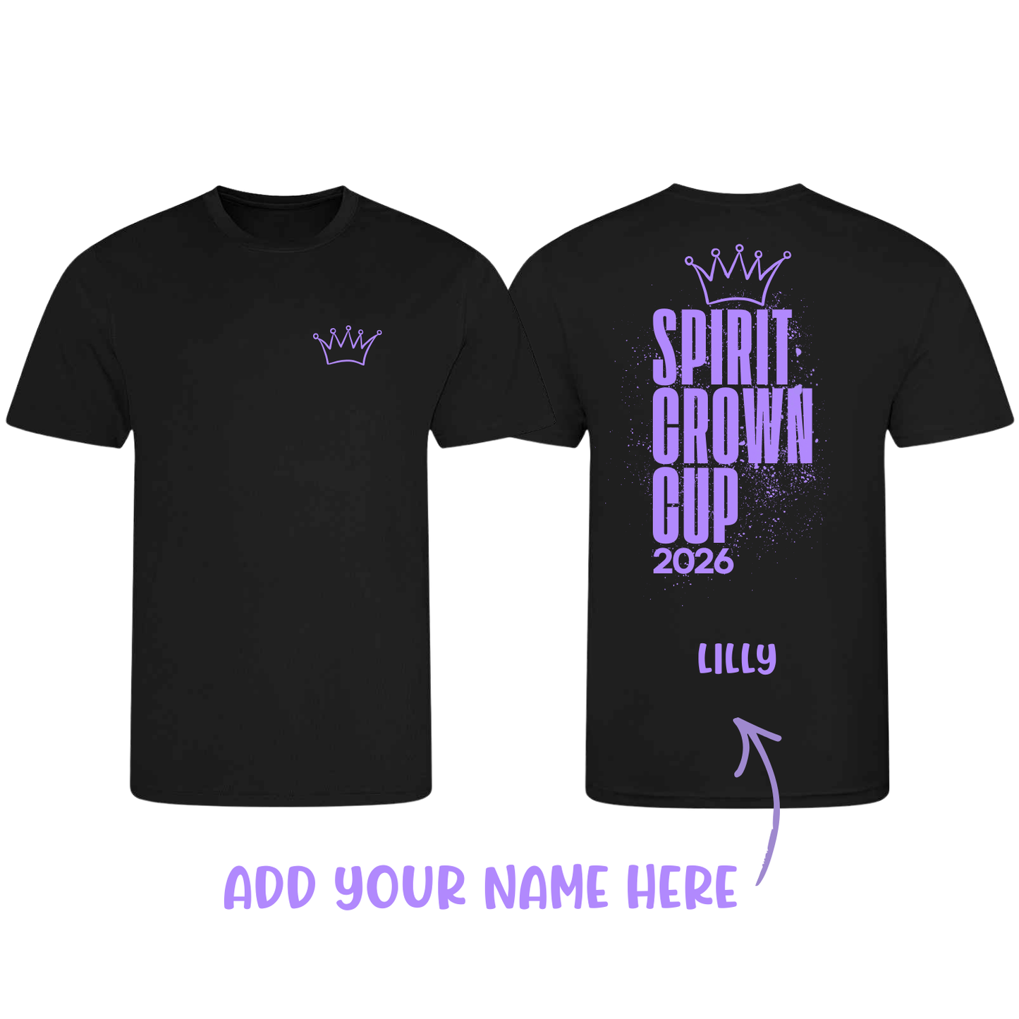 Spirit Gymnastics Academy -  Spirit Crown Cup Comp T-Shirt  - Stacked Back Logo