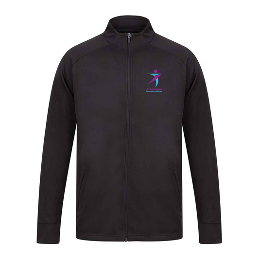 Arabesque Black Full Zip Tracksuit Top Team Wear