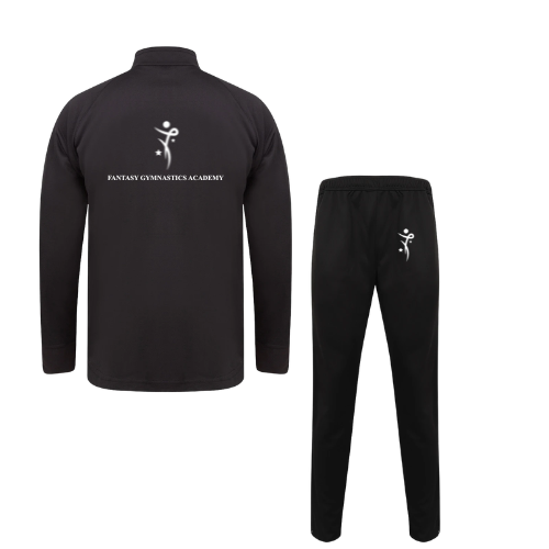 Fantasy Team Wear Full Zip Tracksuit Set Black