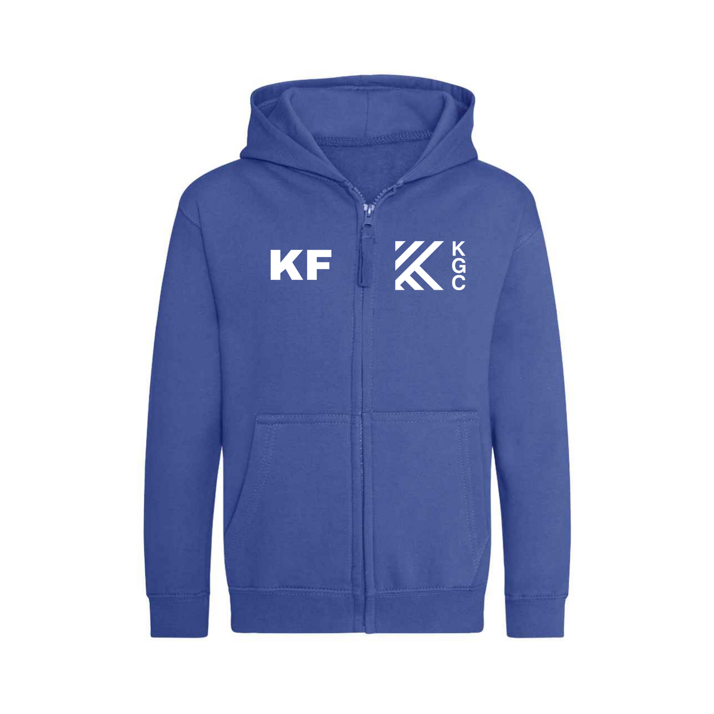 Kingston GC - Club Zipped Hoodie - Black & Royal Blue (JH050)