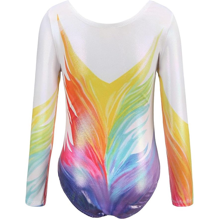 Long Sleeve multi colour flame effect Leotard