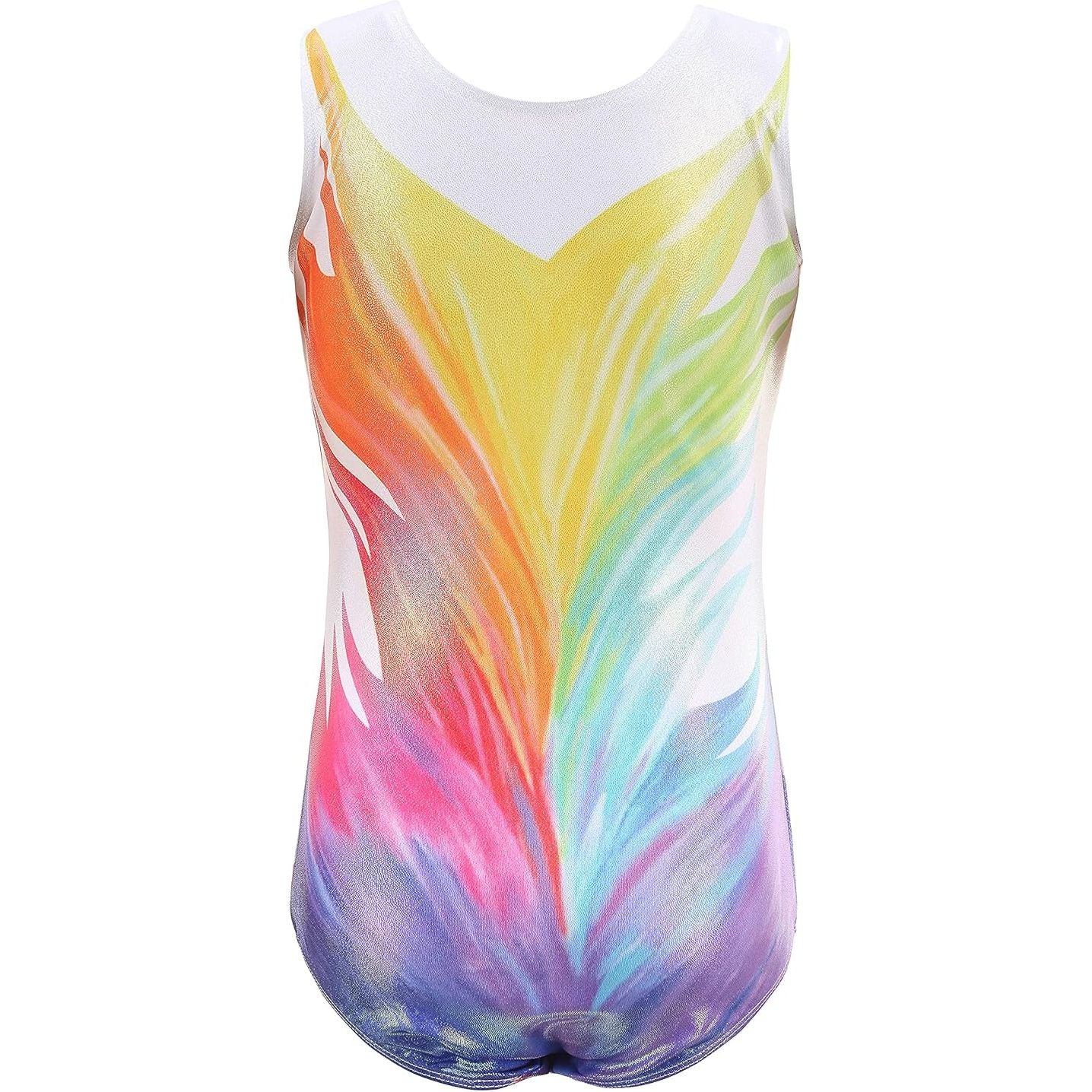 Short Sleeve multi colour flame effect Leotard