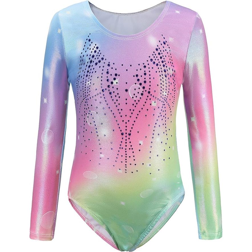 Long Sleeve Pastel galaxy effect Leotard
