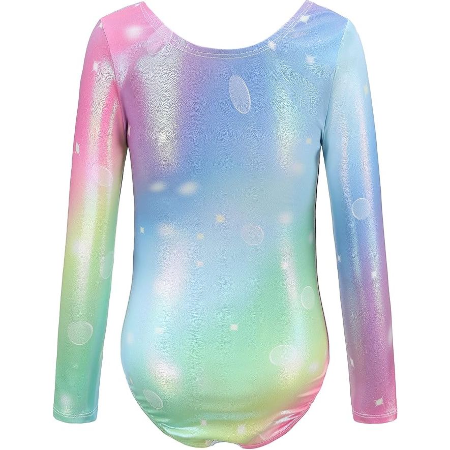 Long Sleeve Pastel galaxy effect Leotard