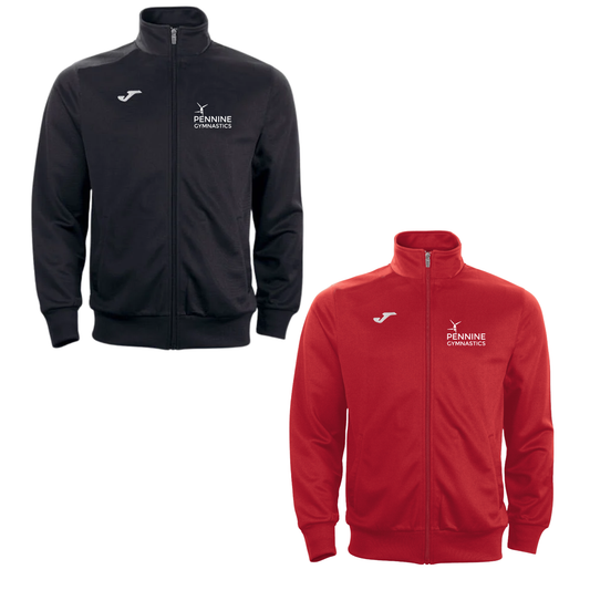 Pennine Gymnastics - Full Zip - Tracksuit Top - Joma - Black or Red - 100086.550