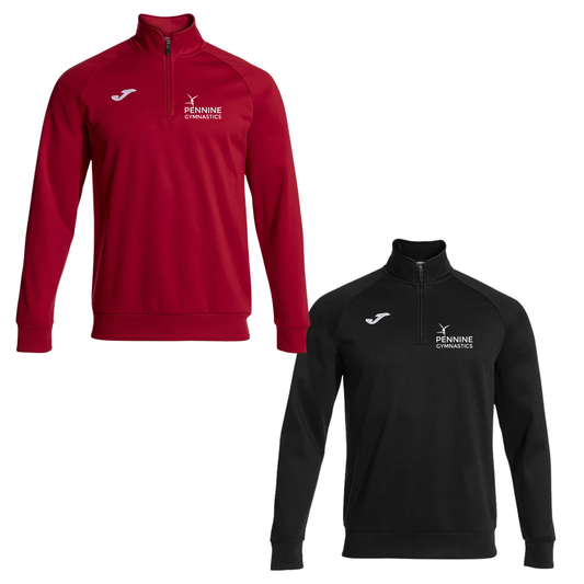 Pennine Gymnastics - Qtr Zip Top - Joma - Black or Red - 100285.200