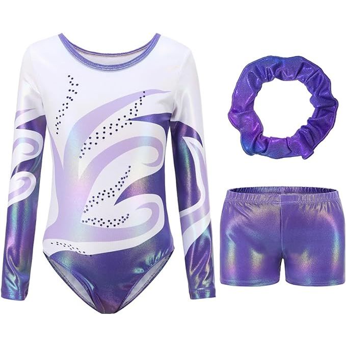 Leotard, Shorts and Scrunchie Set