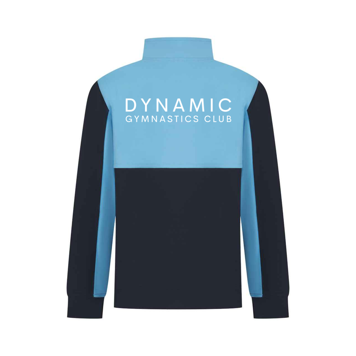 Dynamic Gymnastics Club 1/4 zip top, back